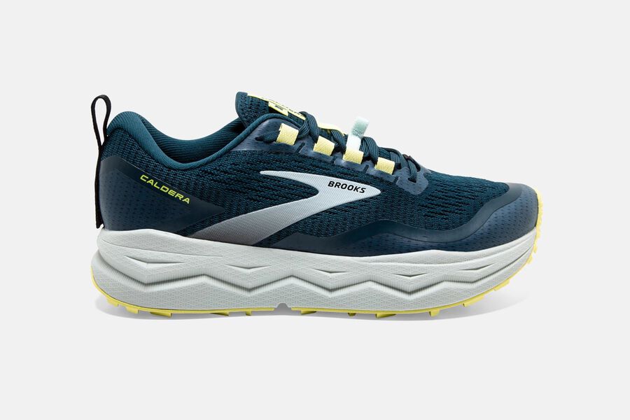 Brooks Running Shoes Womens Navy - Caldera 5 Trail - 2961-HRPGE